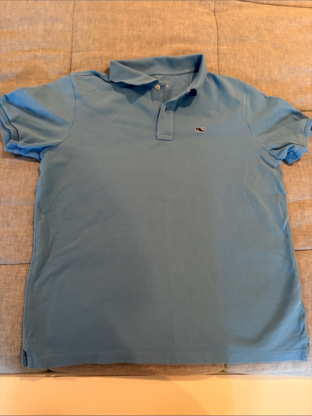 Vineyard Vines Boy’s Sky Blue Pique Polo Shirt Size L (16) EUC